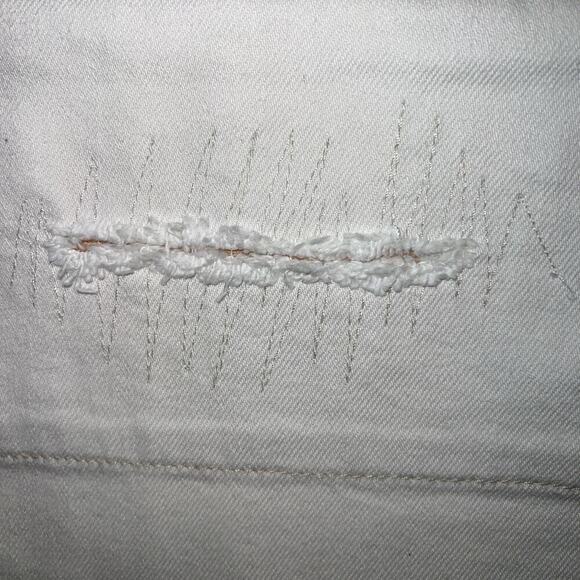 Lauren Ralph Lauren Women's Patchwork Relaxed Tapered Ankle Jeans Cream Size 16 - Picture 11 of 15